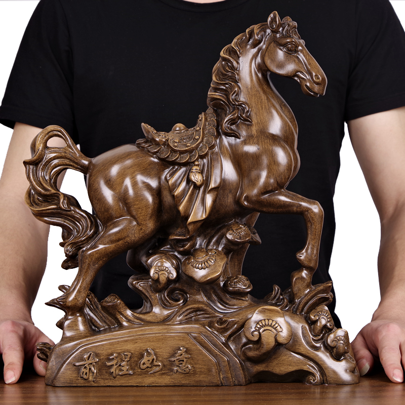 马到成功摆件家居客厅生肖马工艺品办公室书房装饰品乔迁开业礼物