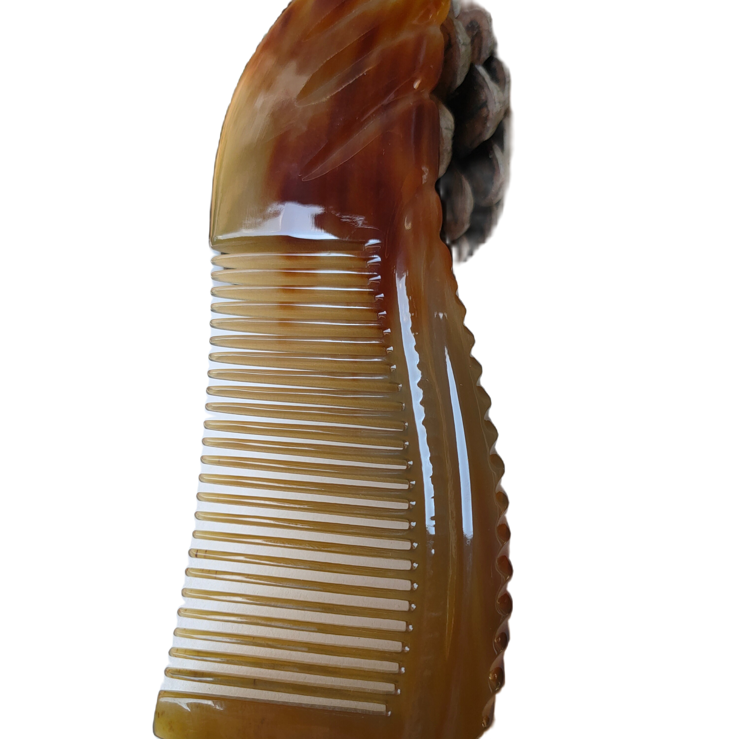 精品牦牛角梳天然不起静电滋养头发拍下颜色随机