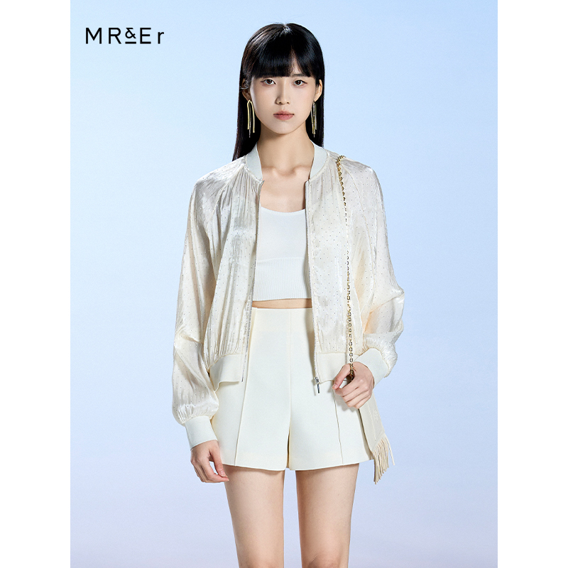 【专柜同款】时尚宽松高级感新中式棒球领外套R4A31513