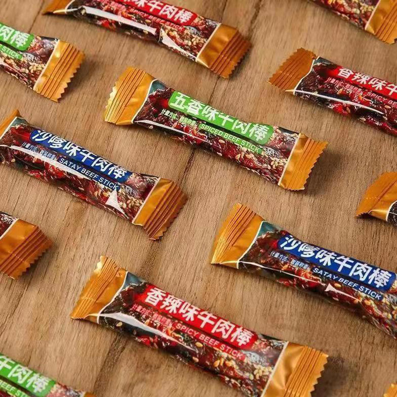 牛肉棒独立小包装五香味牛肉味棒沙嗲味宿舍小袋即食解馋小零食