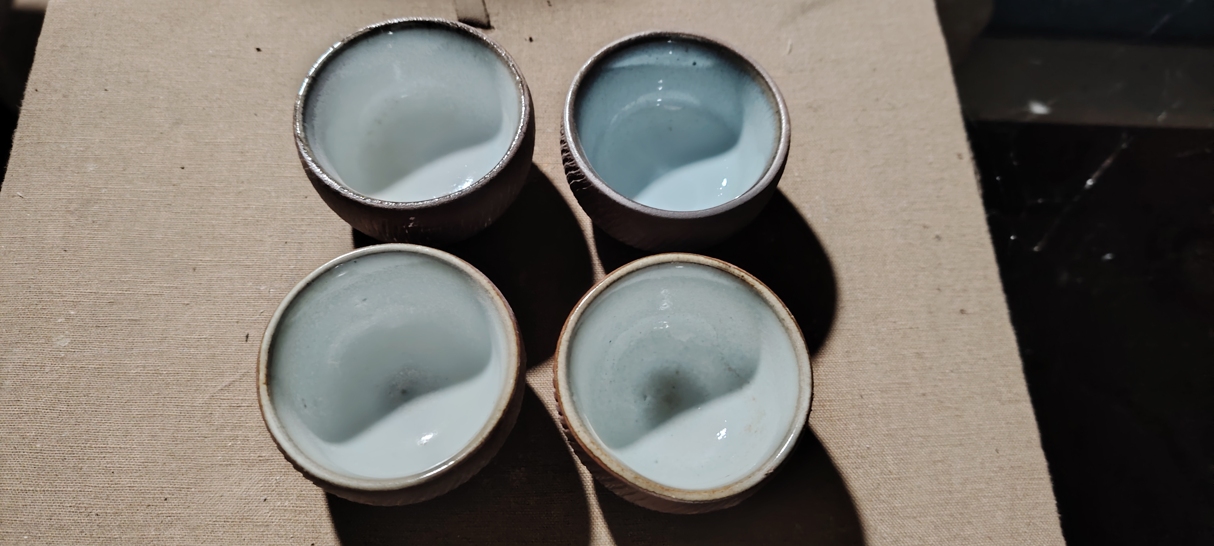 钧瓷手工跳刀纹茶盏