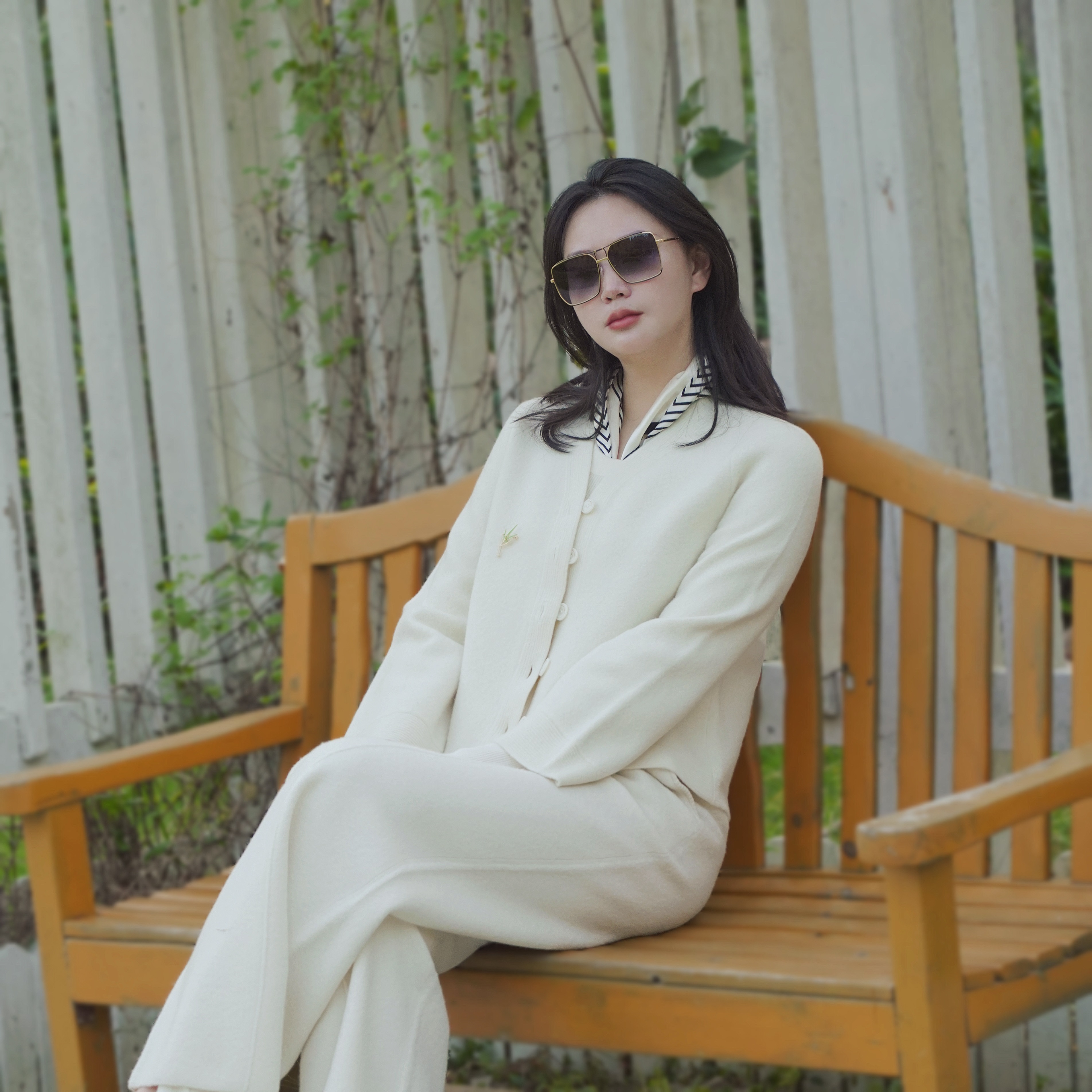 强缩绒针织羊毛开衫休闲纯色百搭外套上衣S487