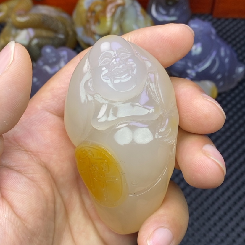【闪购商品】玛瑙/玉髓手把未镶嵌段*斗