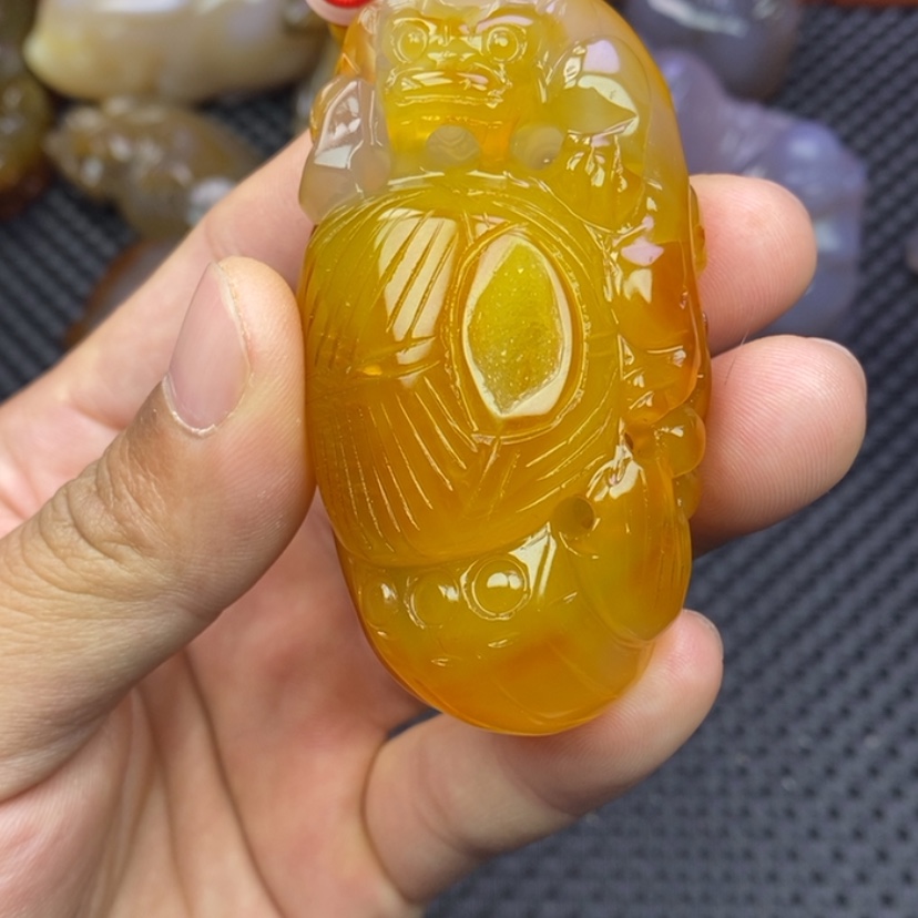 【闪购商品】玛瑙/玉髓手把未镶嵌神*