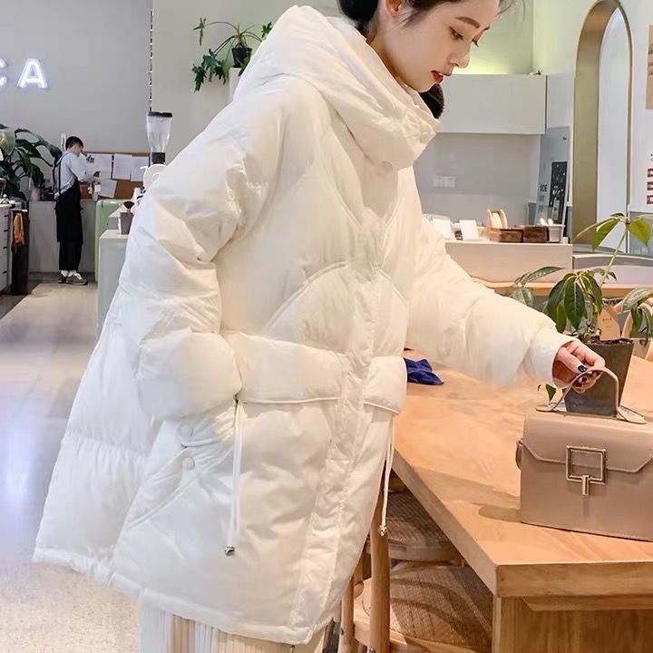 波司断码羽绒服款外套羽绒衣女中长款冬季面包时尚派克外套轻薄20