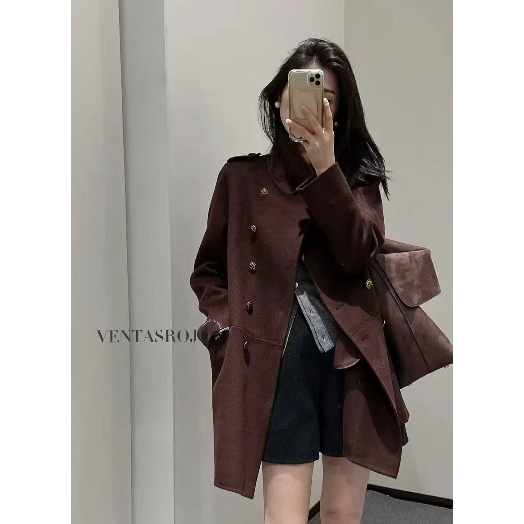 （小雨推荐）2024年新款秋冬季潮牌时尚纯色休闲韩版大衣