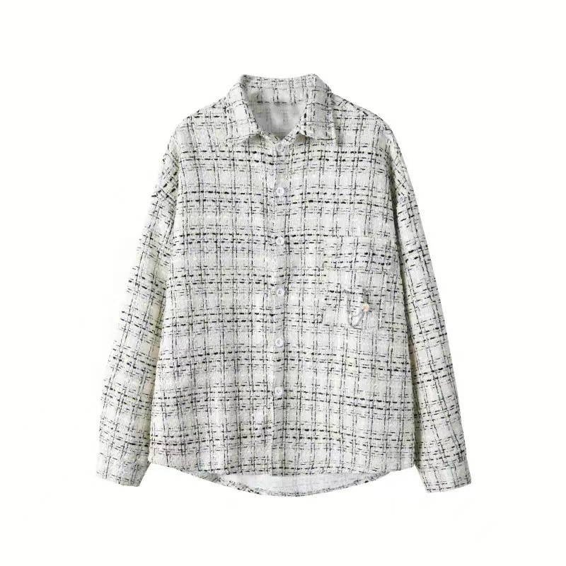 女装小香风短款时尚休闲格子秋季格纹粗花呢小香风短款时尚休闲