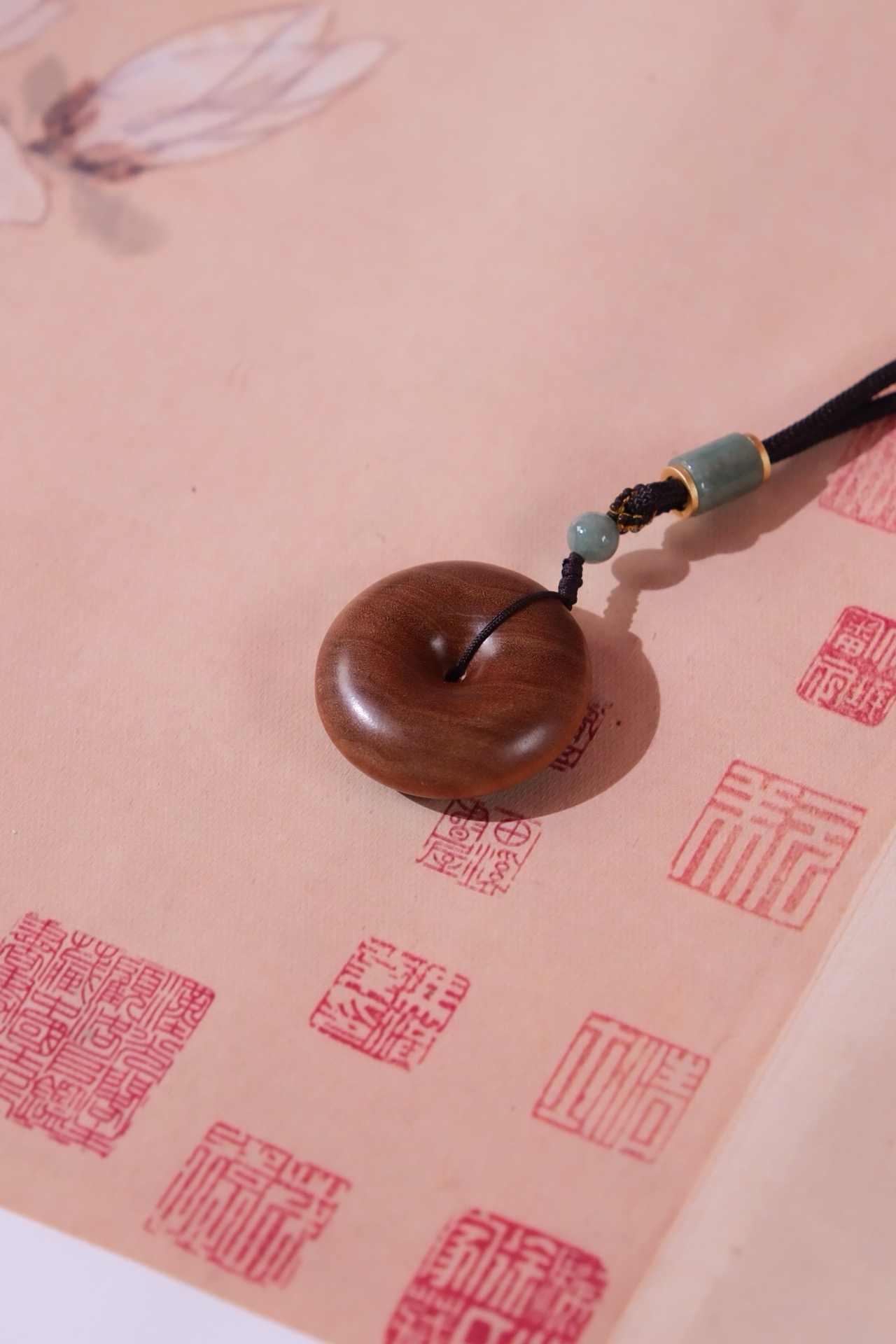 印度迈索尔正区老山檀香平安扣送礼脖挂钥匙扣搭配车挂