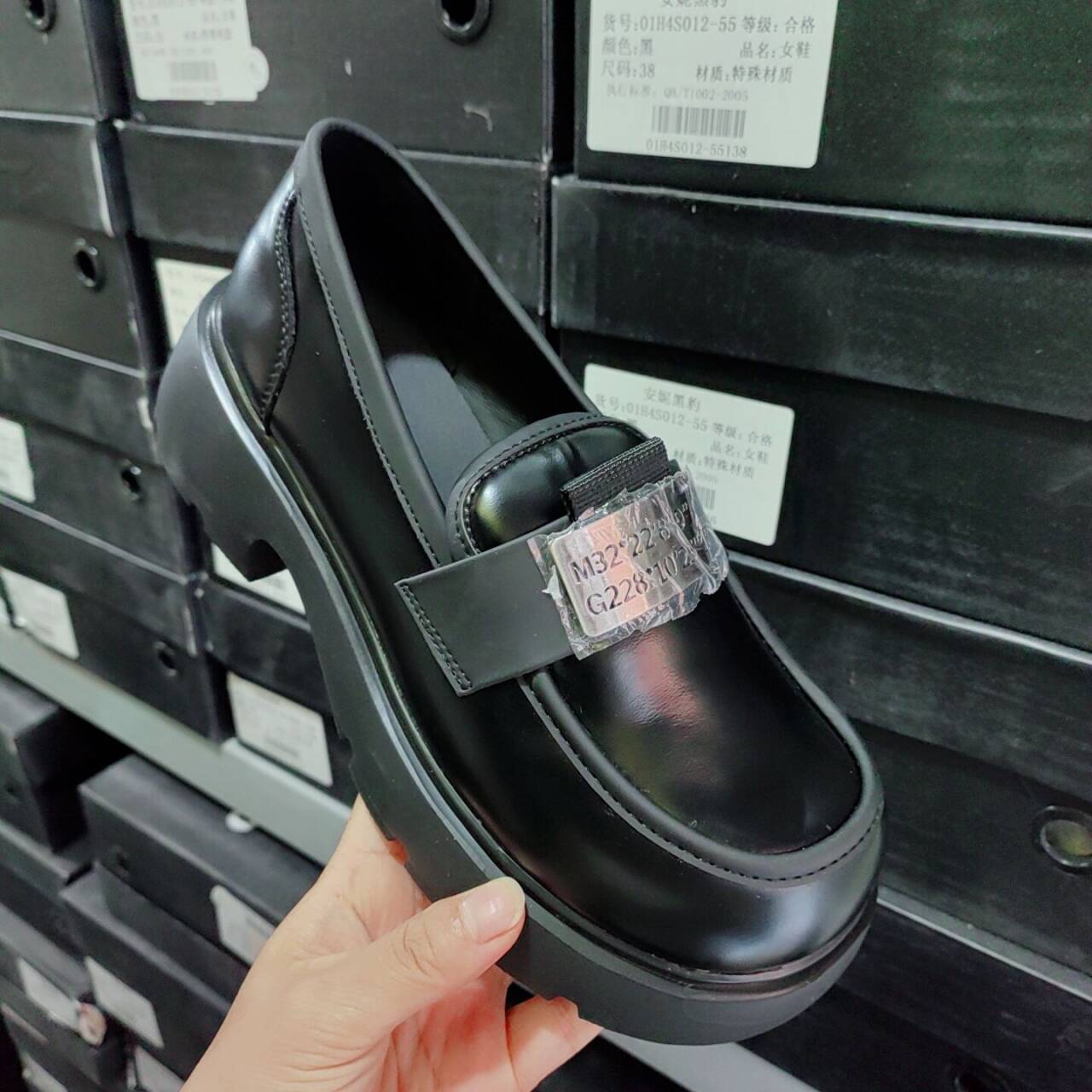 88-223新品乐福鞋时尚百搭小皮鞋厚底松糕鞋舒适百搭女单鞋