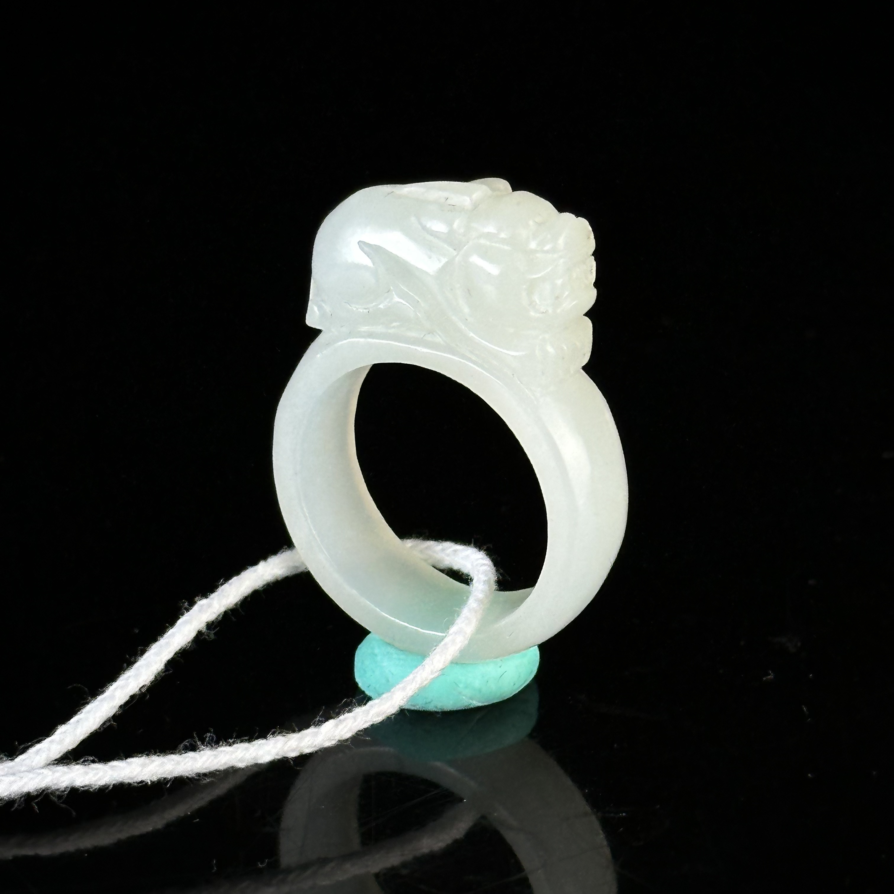 清和田玉瑞兽戒指 YS1031033X*【上海兰馨】