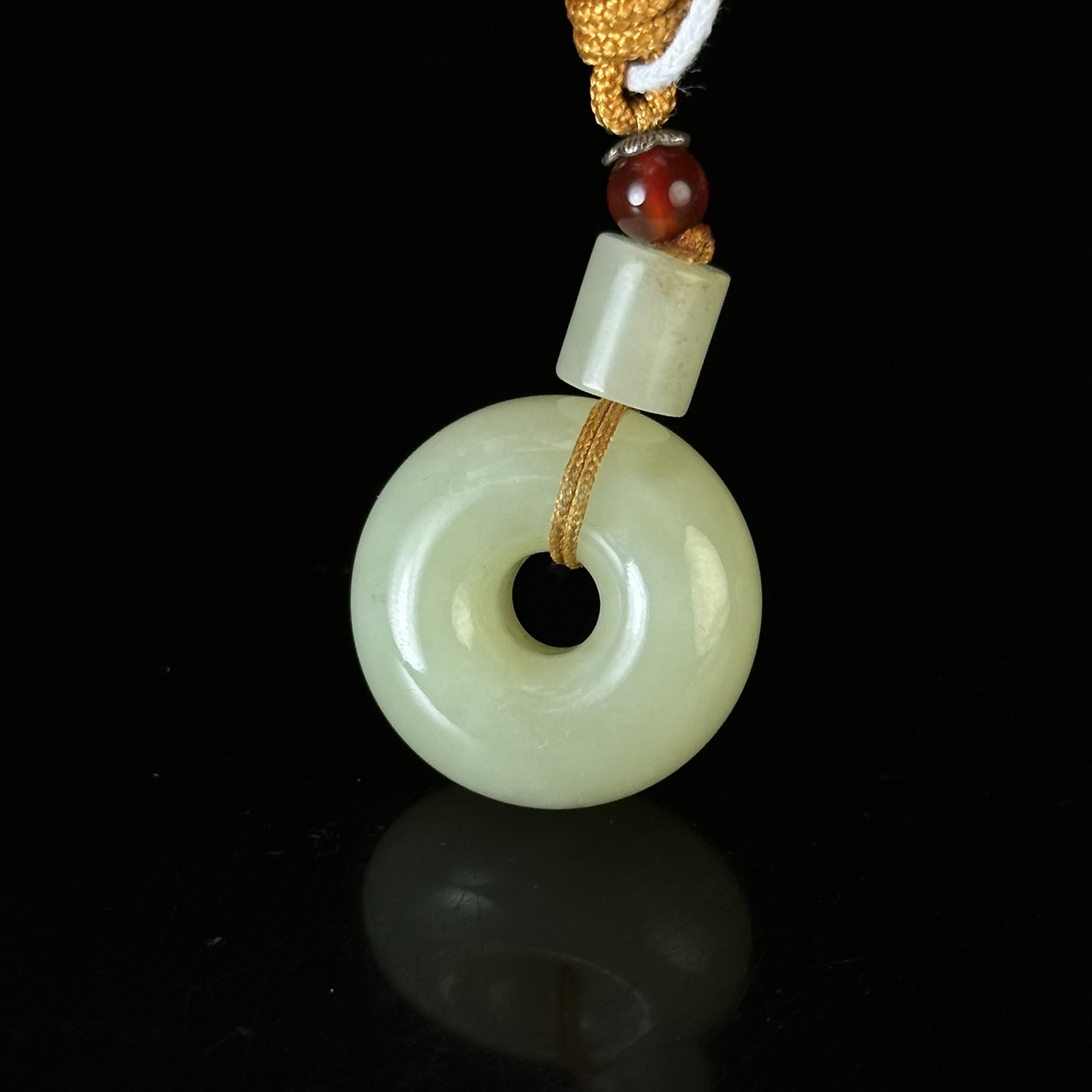 20世纪和田黄玉平安扣 ZR181125003*【上海兰馨】