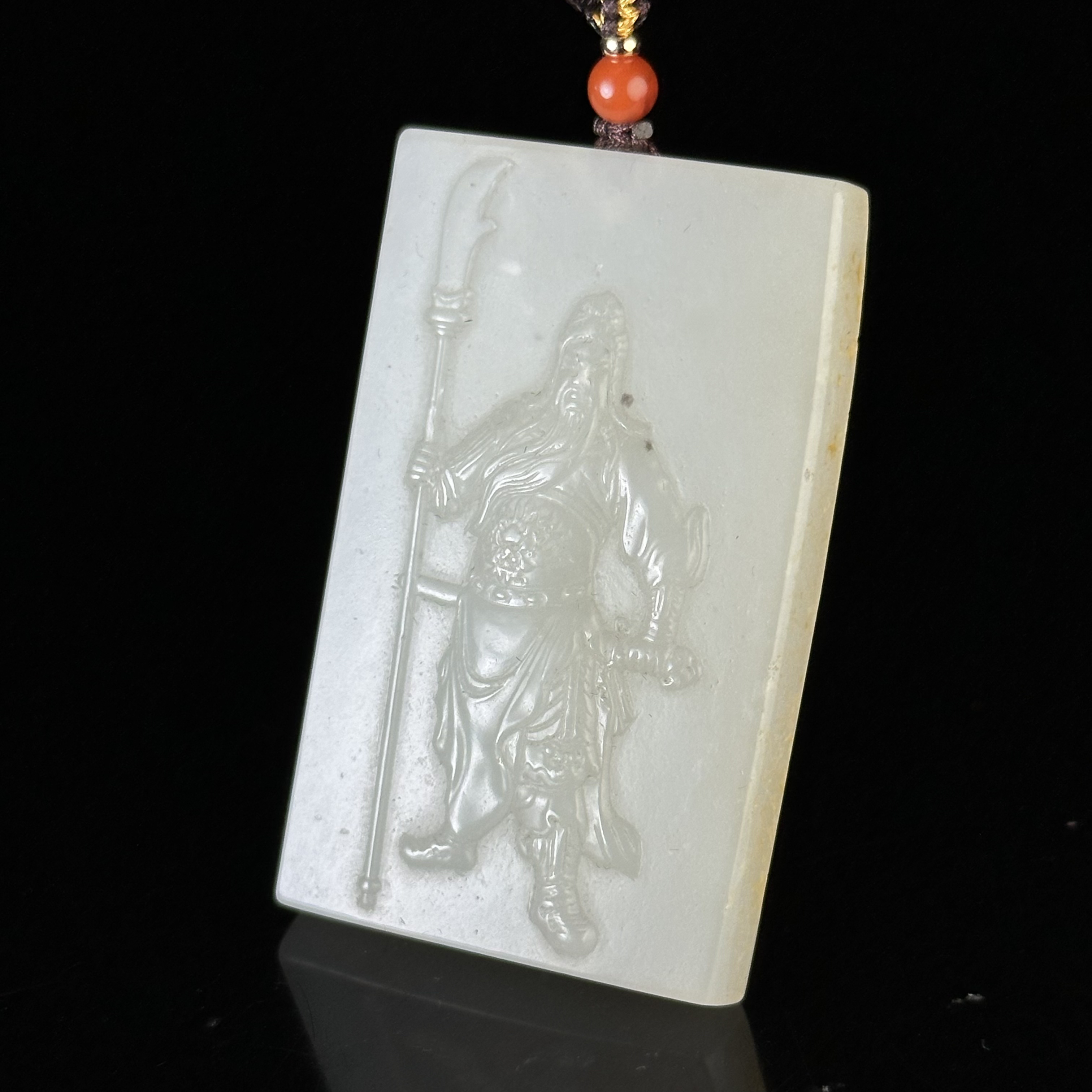 20世纪和田玉关公牌佩 ZR271113016*【上海兰馨】