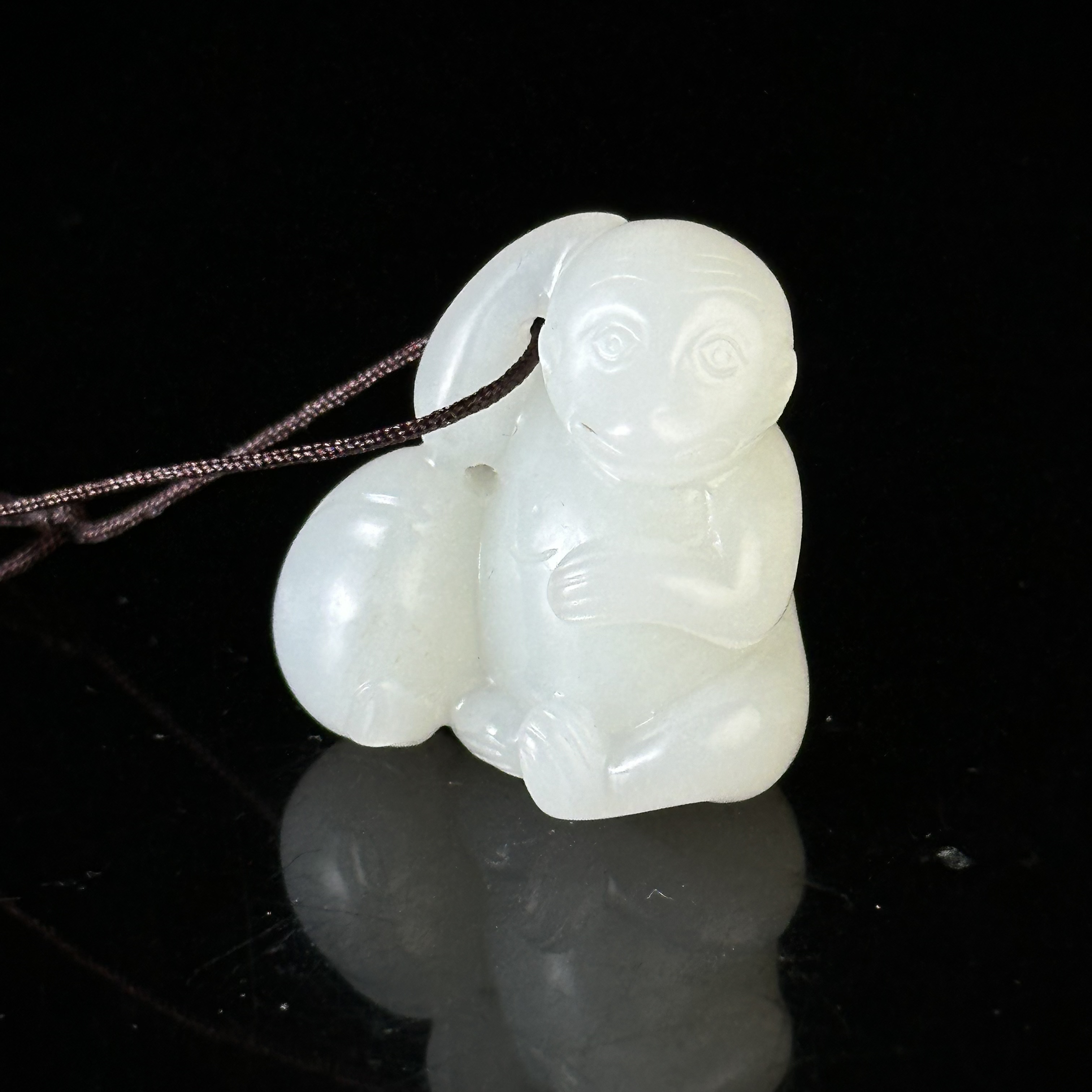 清和田玉灵猴献瑞把件 ZR181106010*【上海兰馨】