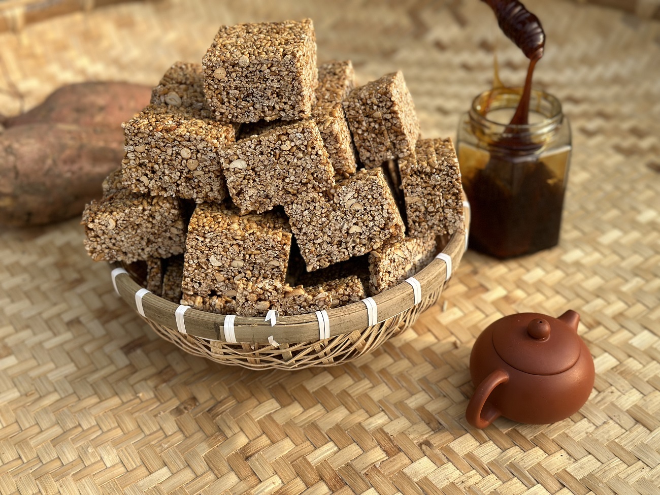 安徽手工食品红薯熬制红薯炒米糖