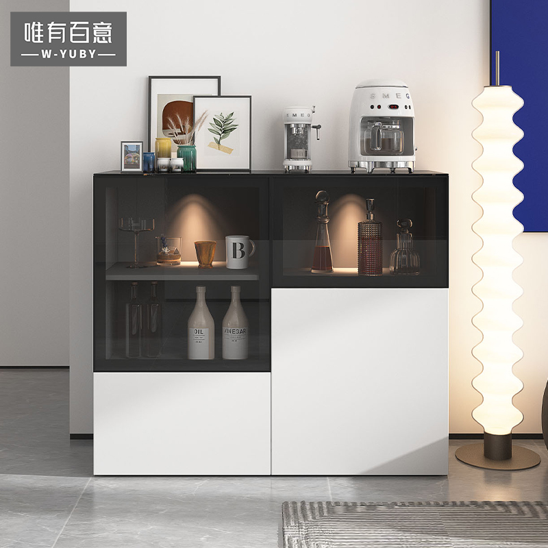 现代简约餐边柜家用小酒柜储藏柜客厅茶水柜靠墙收纳柜