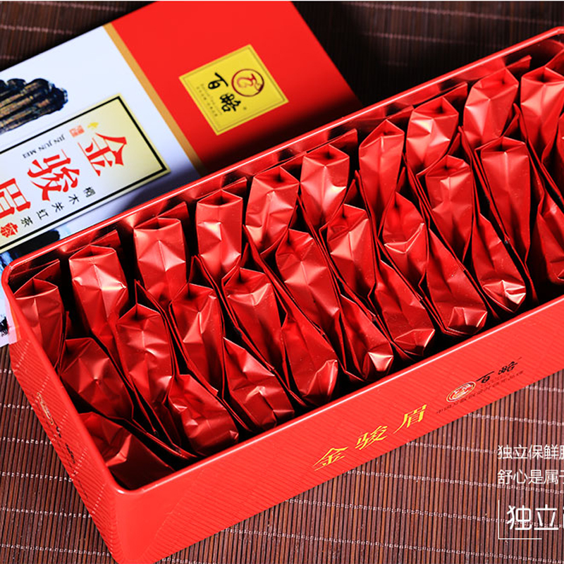 金骏眉茶叶正宗金俊眉红茶蜜香型2025新茶独立装160g浓香型盒装 