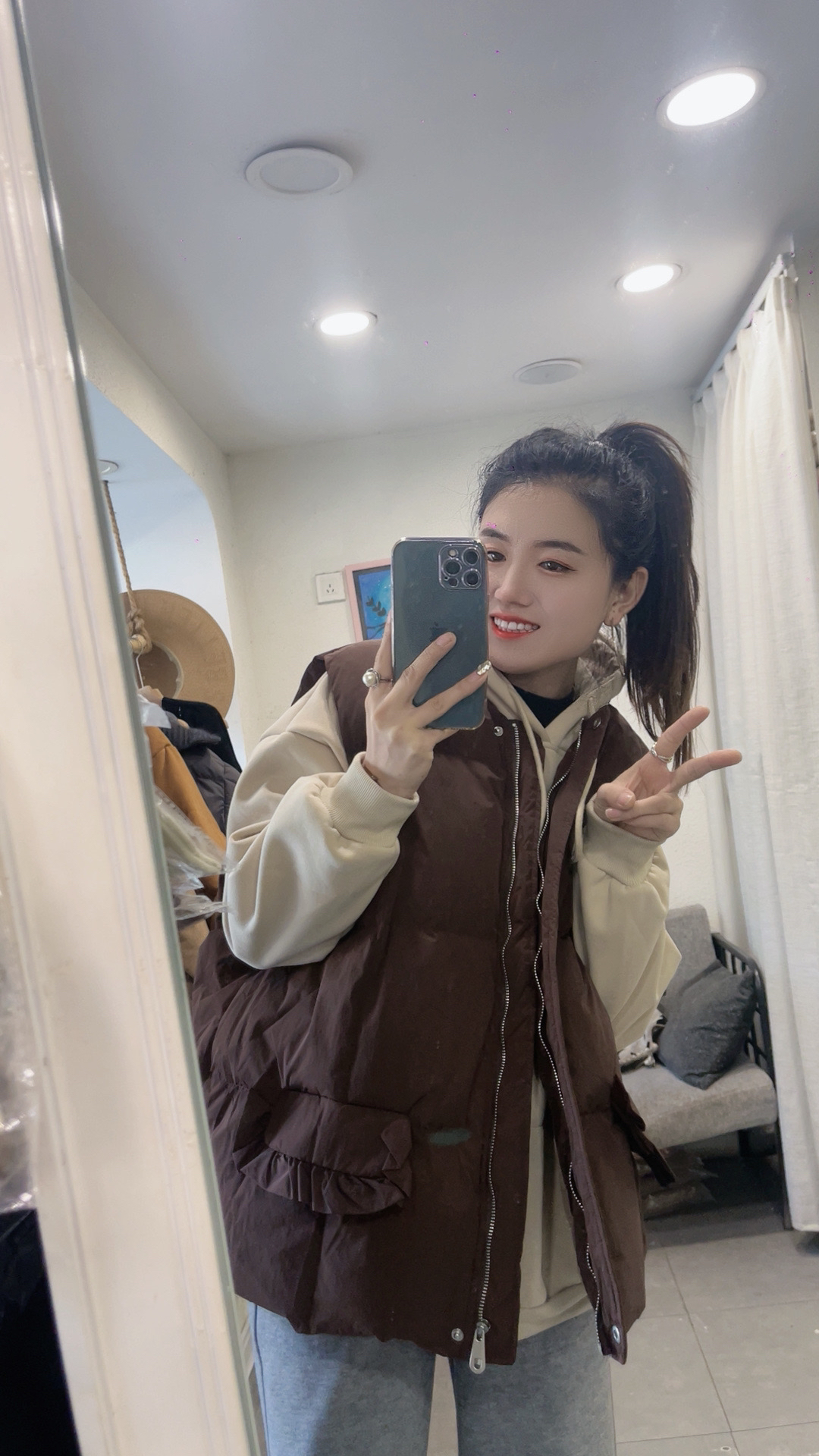 口袋折边韩版潮流大马甲