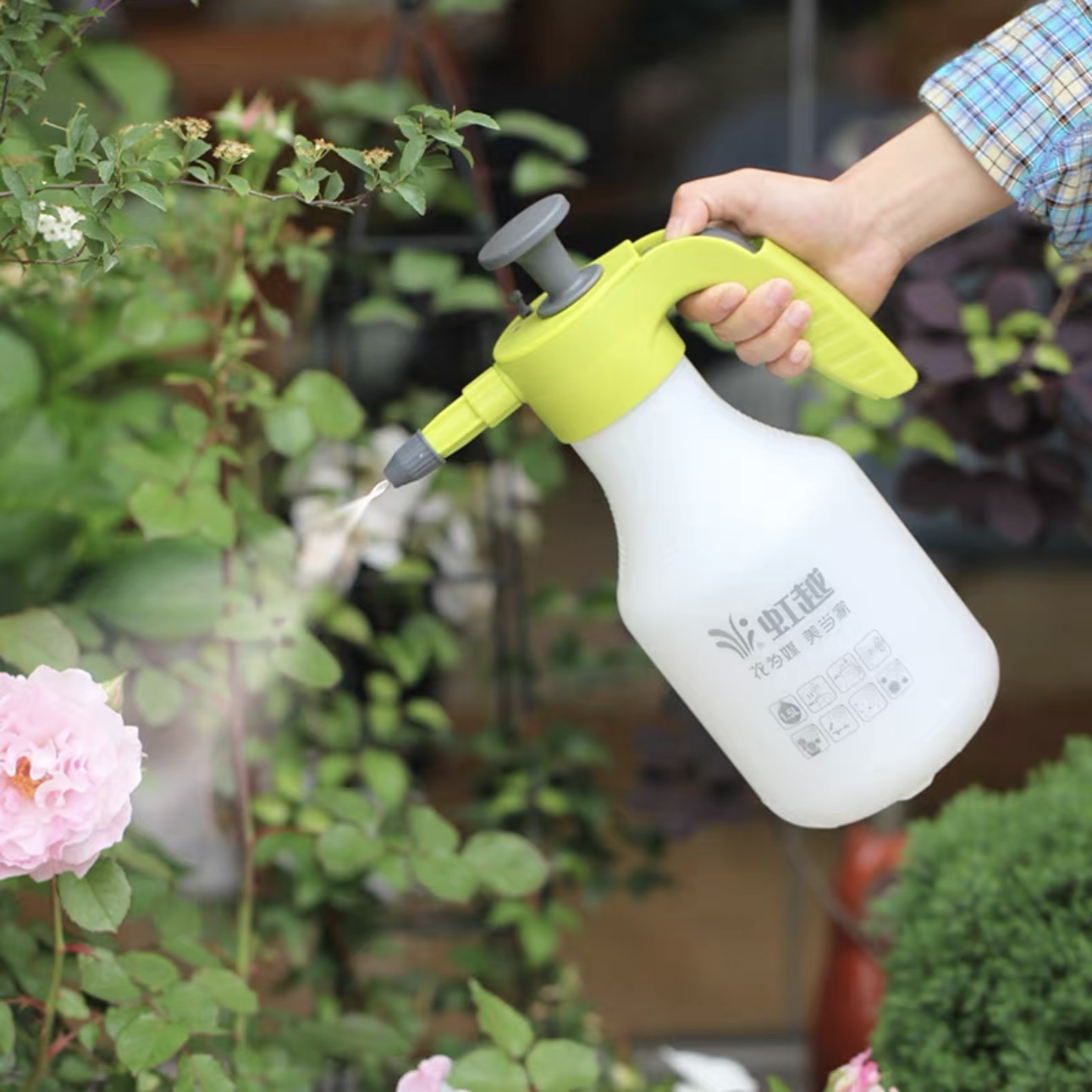 种花王大爷 直头气压喷壶园艺喷壶浇水壶家用浇花喷水喷雾稀释