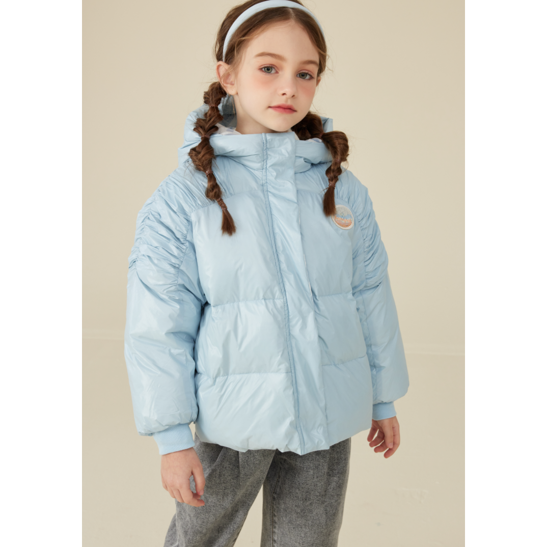 【门店新款】法纳贝儿女童短款连帽羽绒服FK1412603