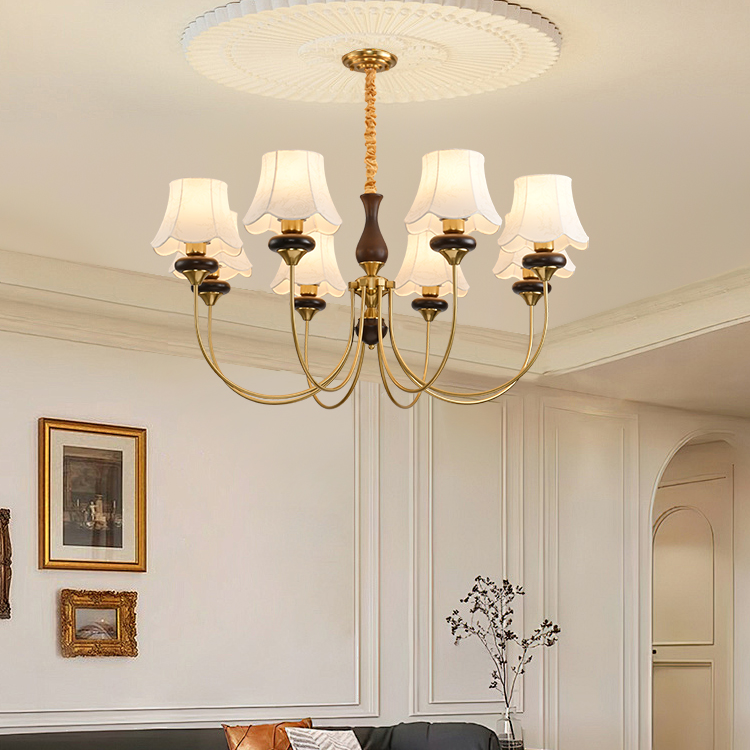 复古法式轻奢复式客厅吊灯美式大气创意餐厅灯书房灯具卧室吊灯