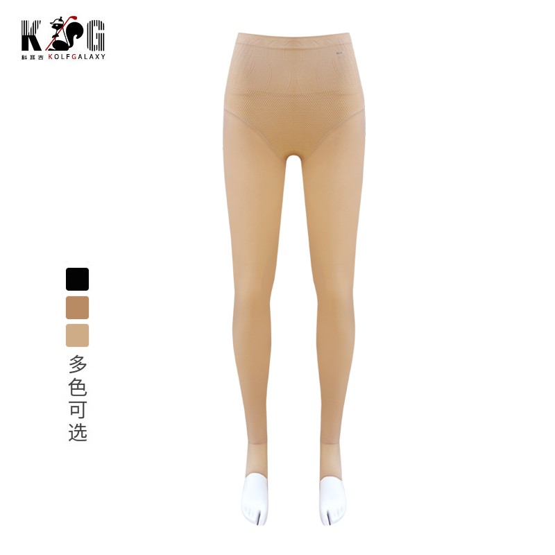 科耳吉高尔夫秋冬加绒打底裤自然无痕高弹舒适踩脚连袜仿真光腿裤