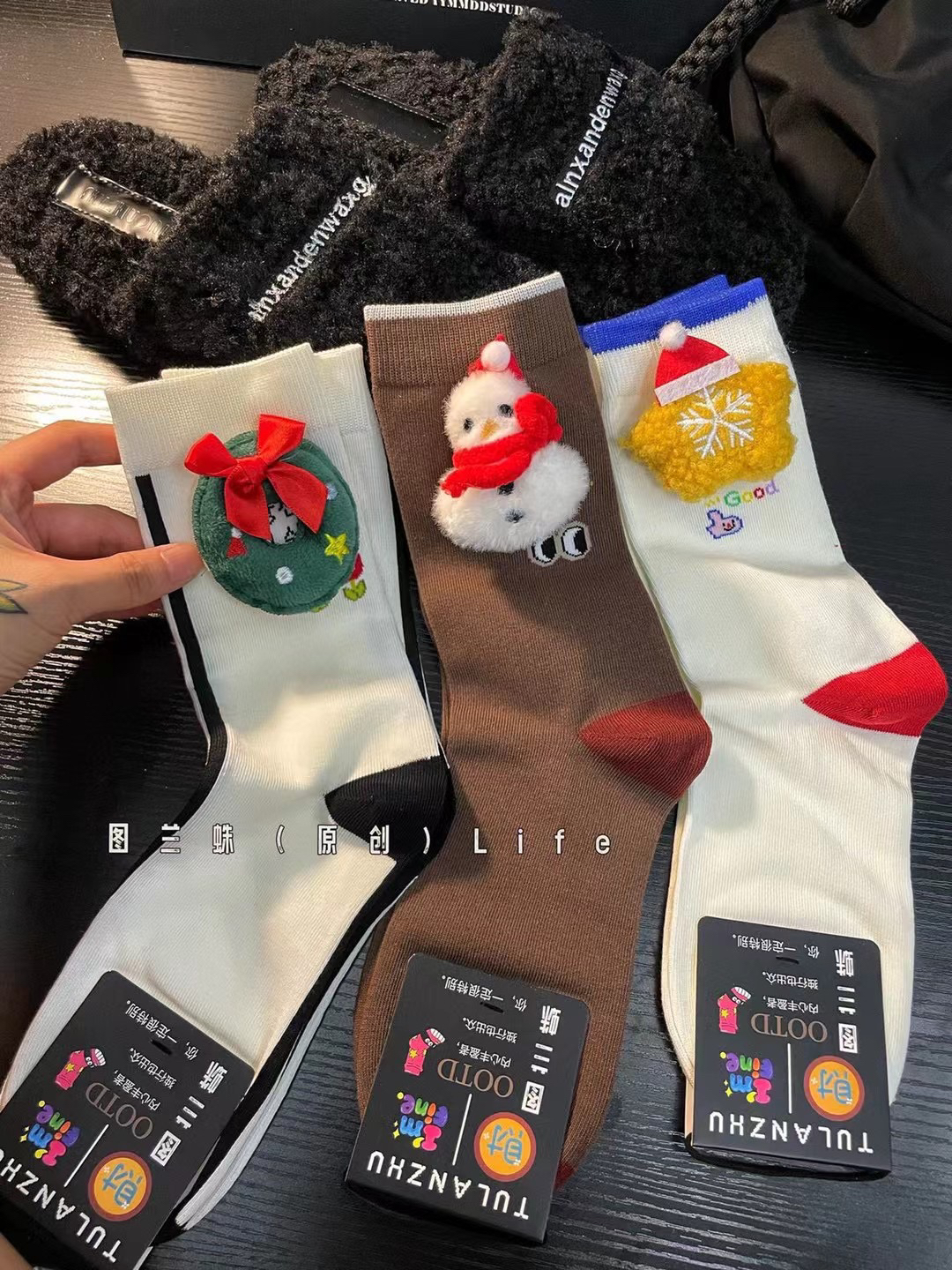 卡通圣诞系列潮袜