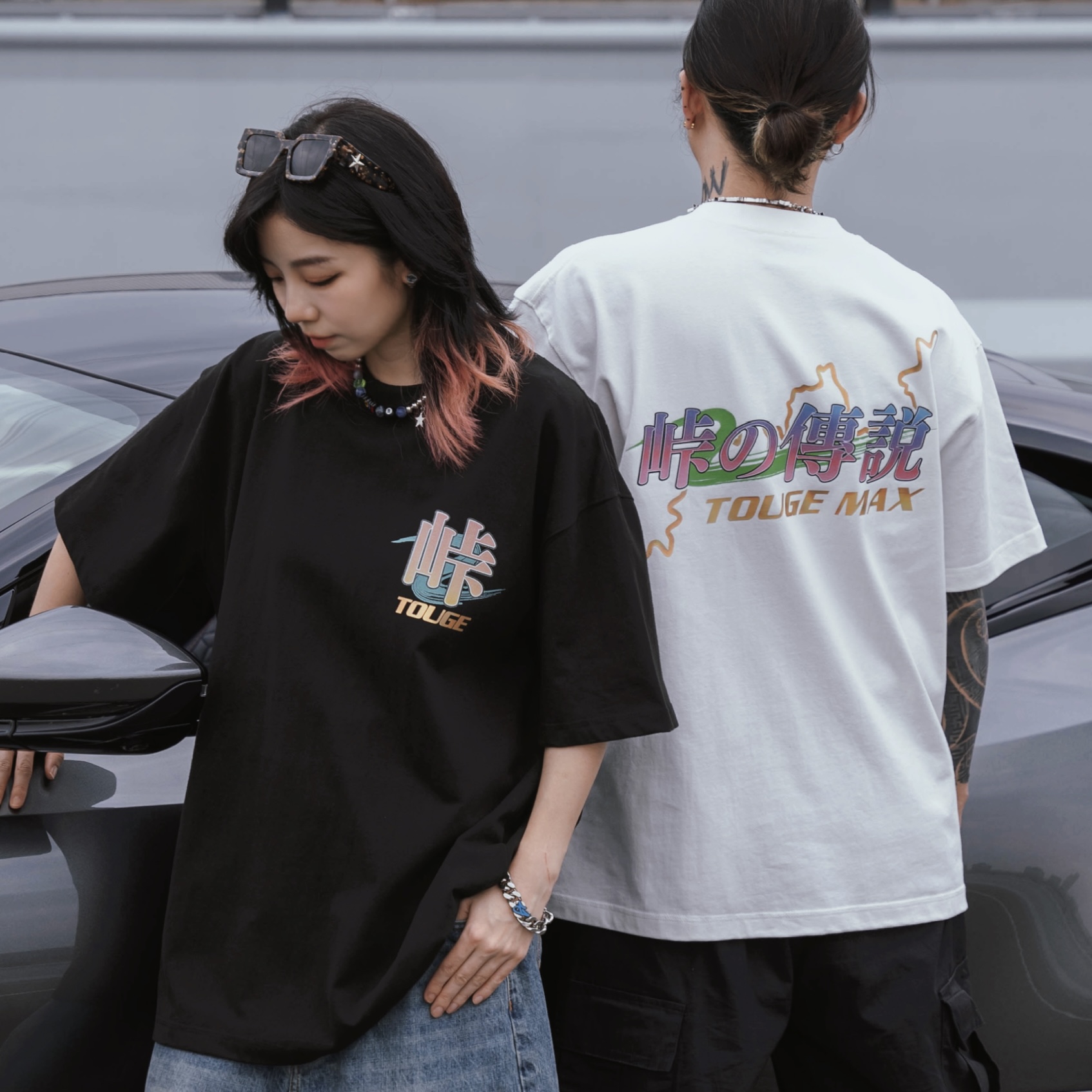 WILDSOUL-峠系重磅纯棉半袖美式宽松圆领街头印花休闲短T短袖潮流