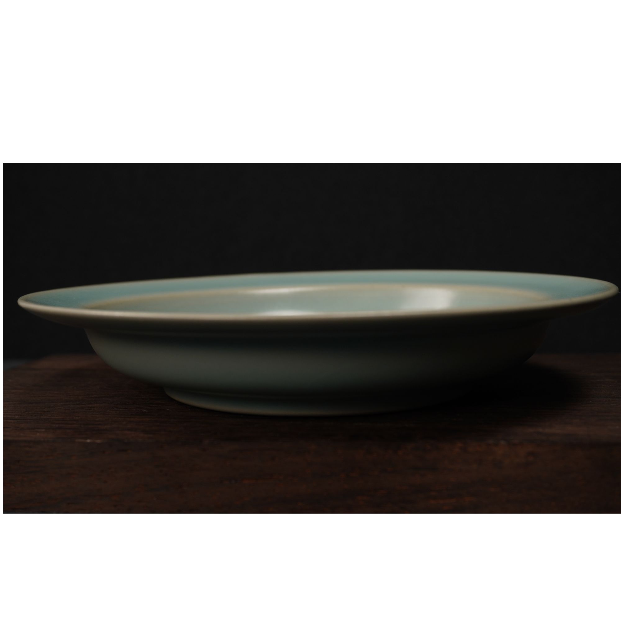 清凉寺原矿石釉  汝瓷   折沿盘 天青色复古天青釉冰裂纹纯手工