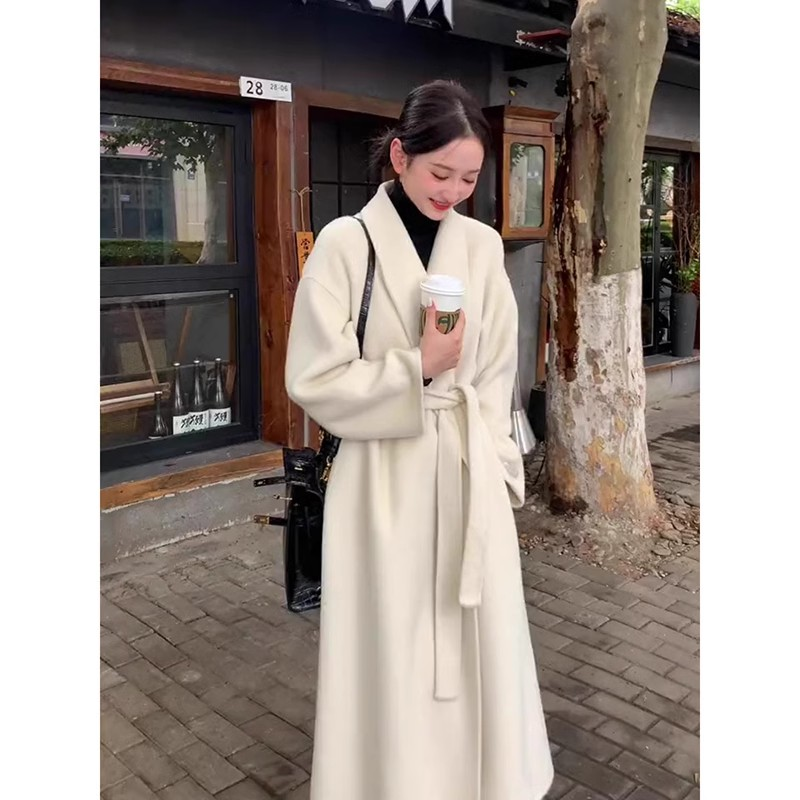 24断码清仓 双面羊毛大衣百搭常规款气质冬款毛呢网红