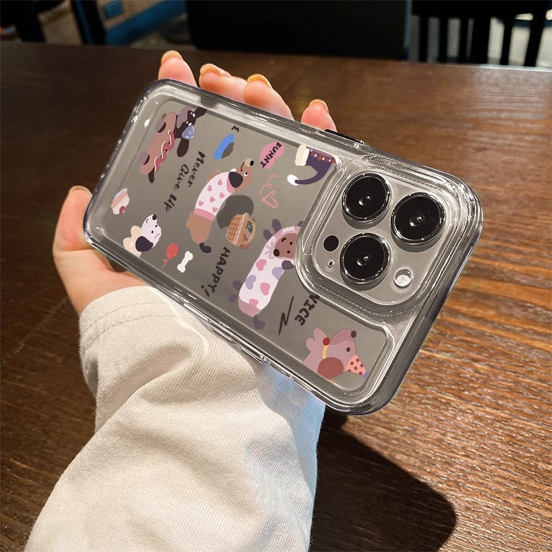 iPhone15promax手机壳新款彩绘14ProMax防摔保护套13卡通趣味透明