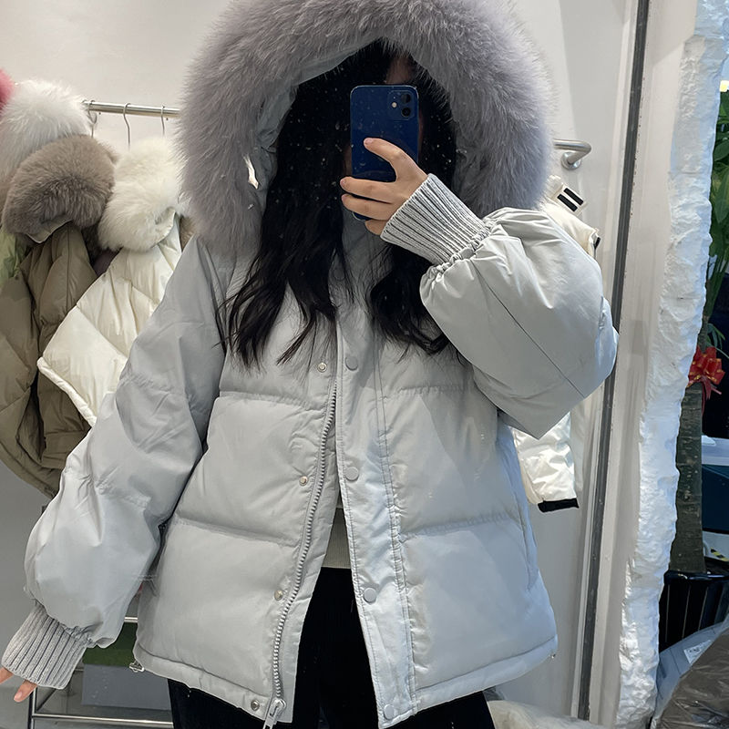 鸭鸭羽绒服白鸭绒新款爆款羽绒女士女款短款加厚衣宽松面包学生韩