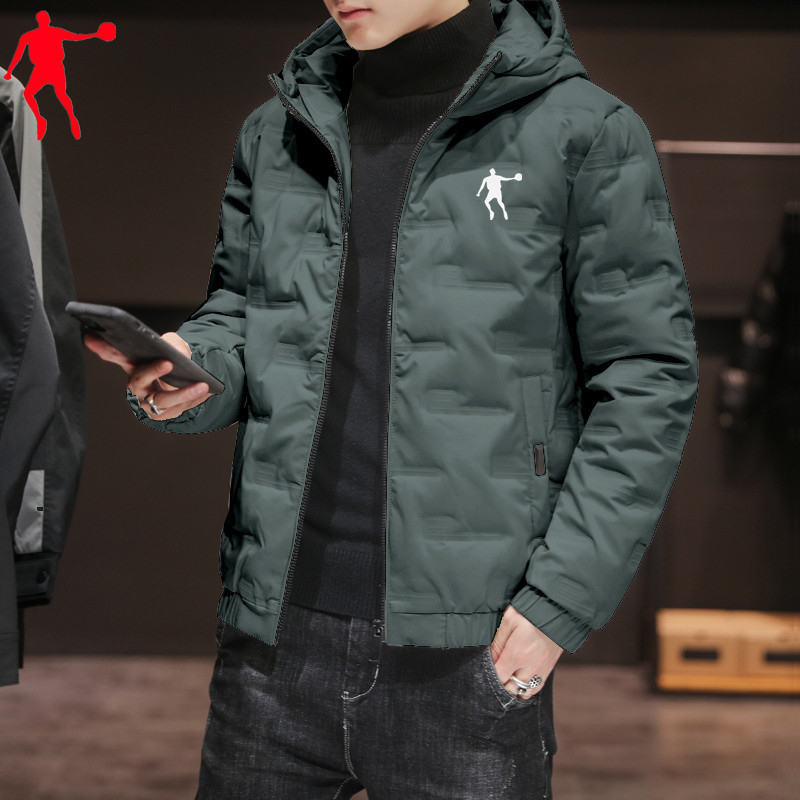 乔丹青年运动棉衣男冬季保暖棉服连帽男女同款宽松休闲时尚外套潮