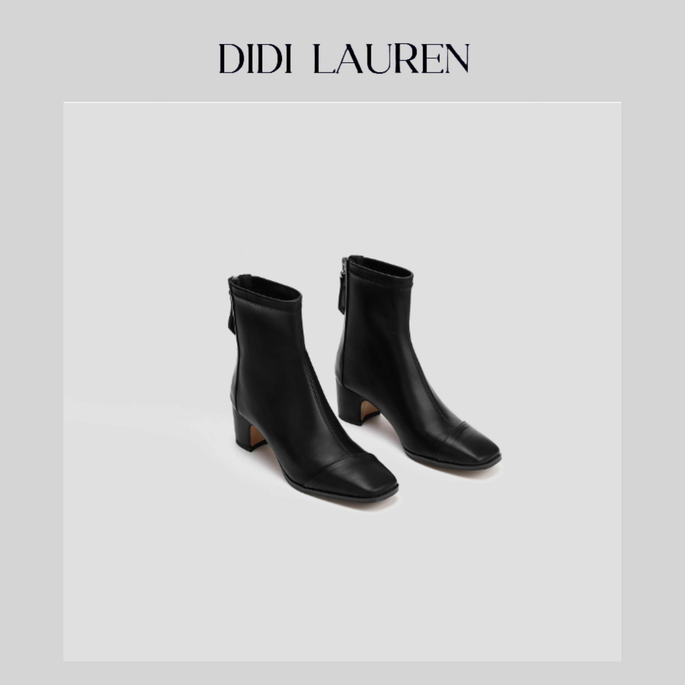 DIDI LAUREN“英伦女士”经典款气质方头女士短靴