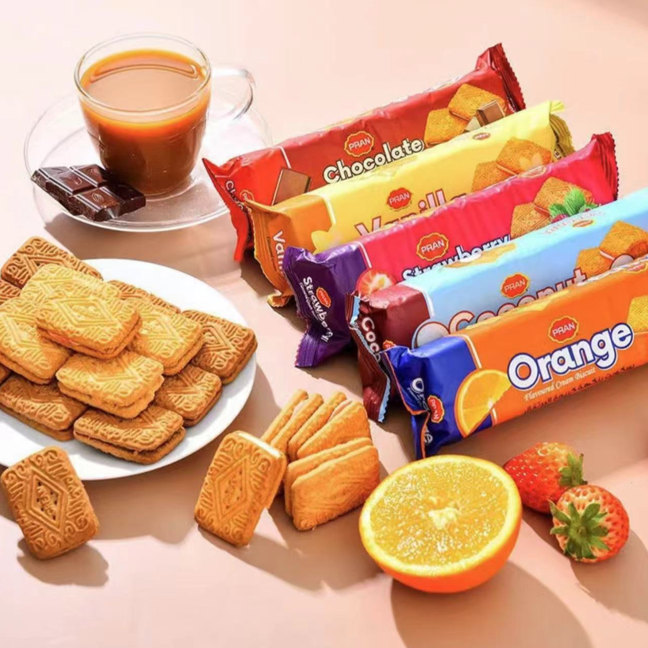 进口熊古屋夹心饼干草莓椰子巧克力口味