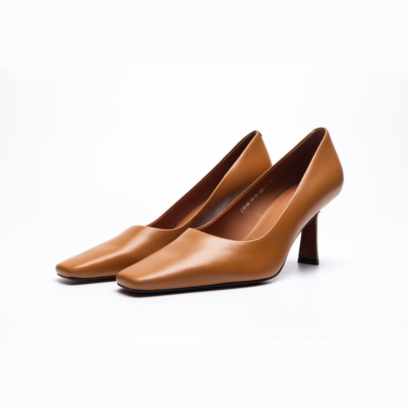 【潘文青补贴】时装高跟浅口气质通勤方头单鞋百搭女鞋子21A39K-01