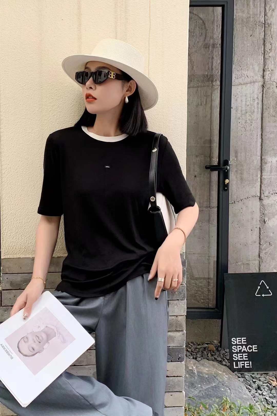 打底衫百搭夏季t恤简约纯色气质