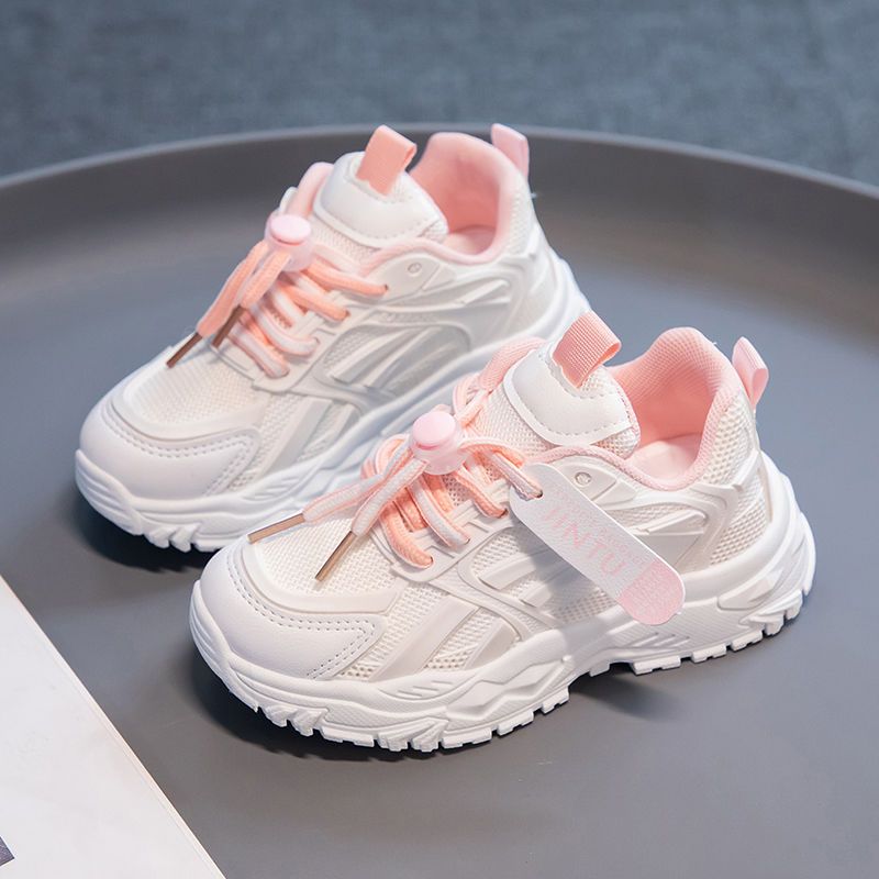 儿童鞋子女童鞋子中大童小学生鞋子儿童透气小学生女鞋轻便老爹鞋