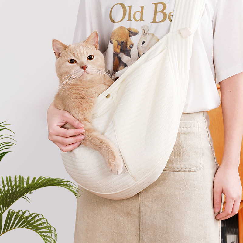 猫包外出便携宠物猫咪狗狗背包斜挎装猫的包包单肩猫袋小型犬帆布