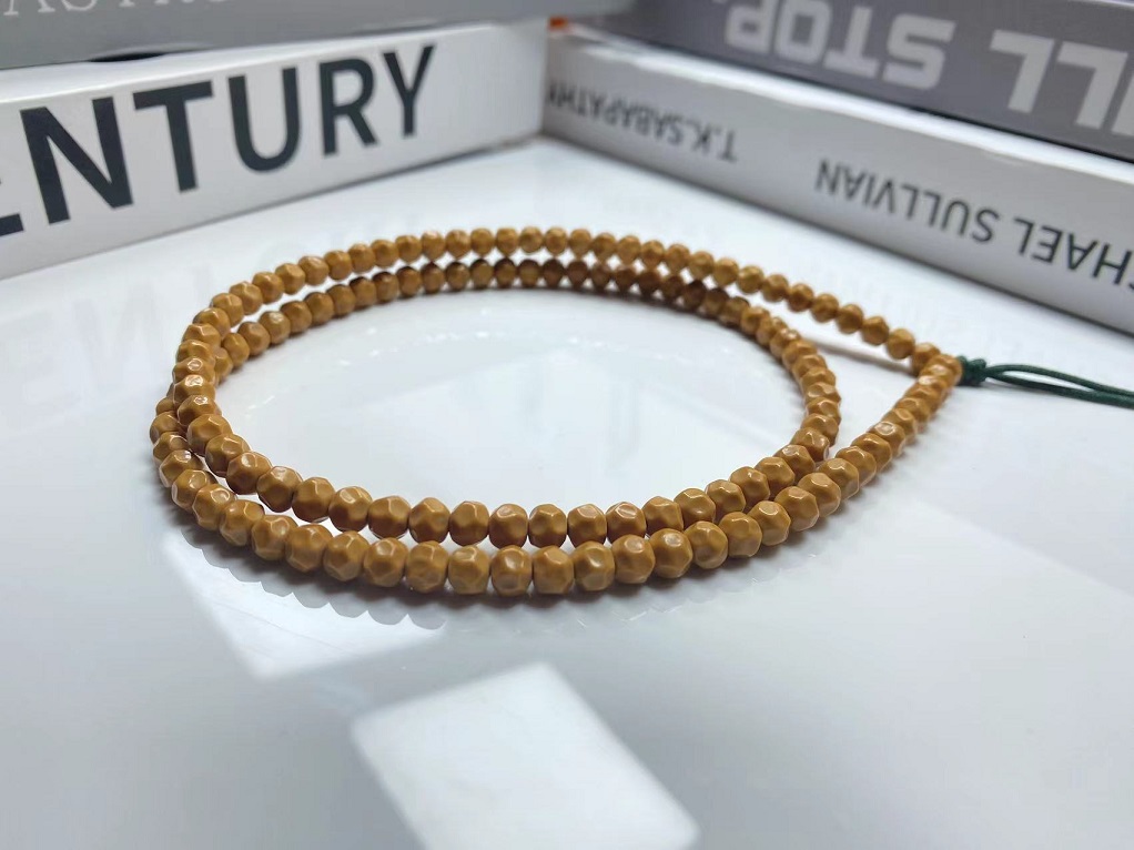 【云帆出品】橄榄核核尖无相108颗颗手工制作5.7尺寸