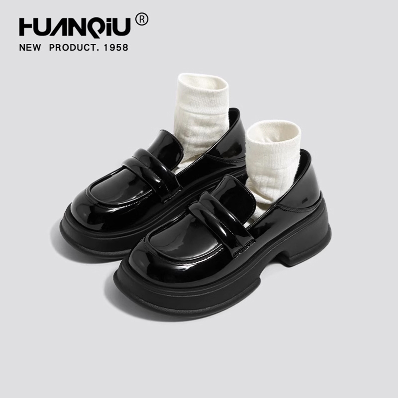 环球基础款小皮鞋校供学院风日系jk制服正统一脚蹬低跟乐福鞋子女