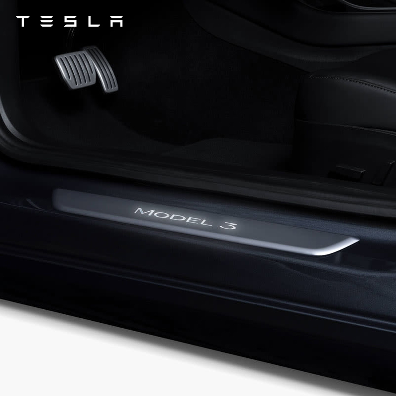 TESLA/特斯拉Model 3 迎宾踏板门栏条磁控开关发光2017-2023