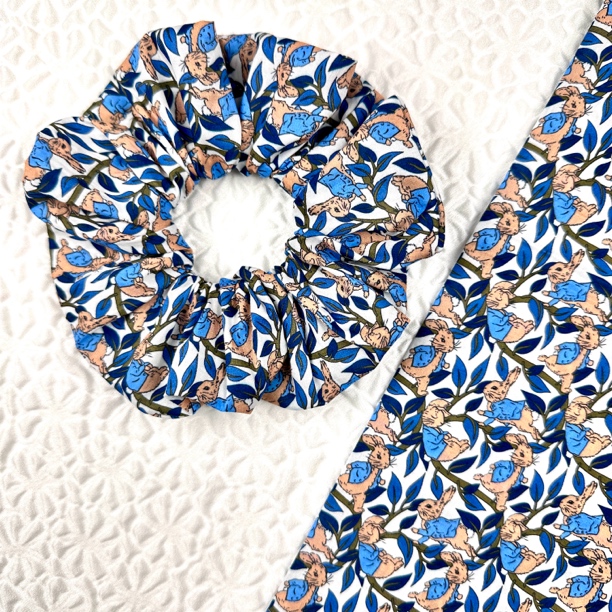 英国Liberty 棉布甜美ins 彼得兔夏天手工大肠发圈头花发绳皮筋