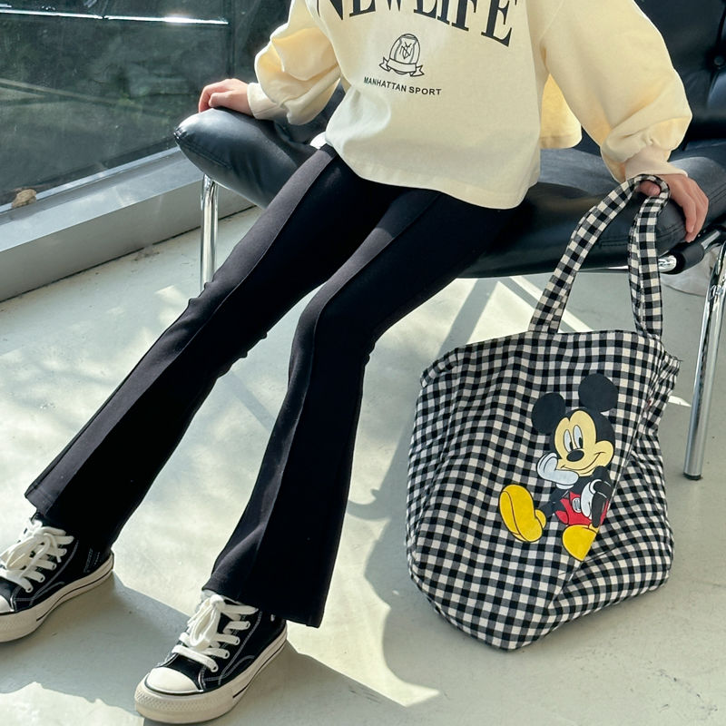 女童喇叭裤秋季儿童裤子新款修身女大童秋装时髦洋气休闲长裤时尚