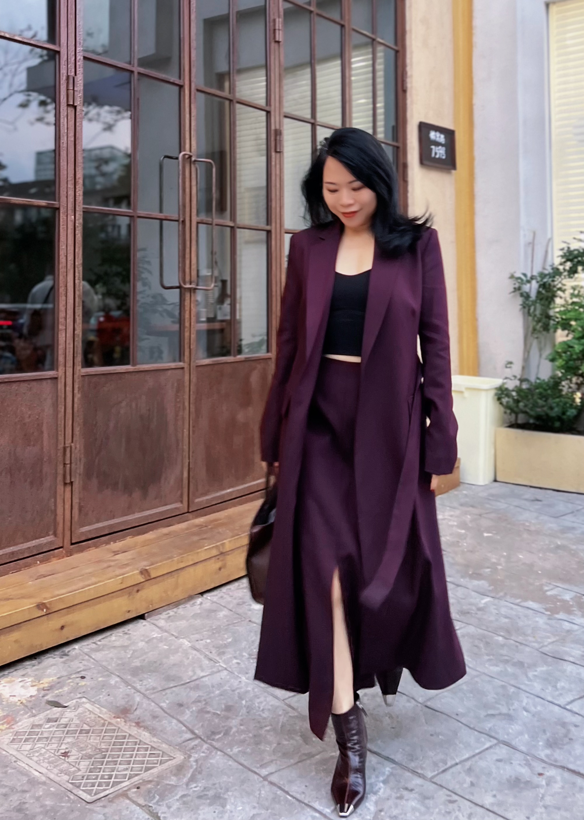 【豆豆精选】春秋中长款欧美派西装风衣