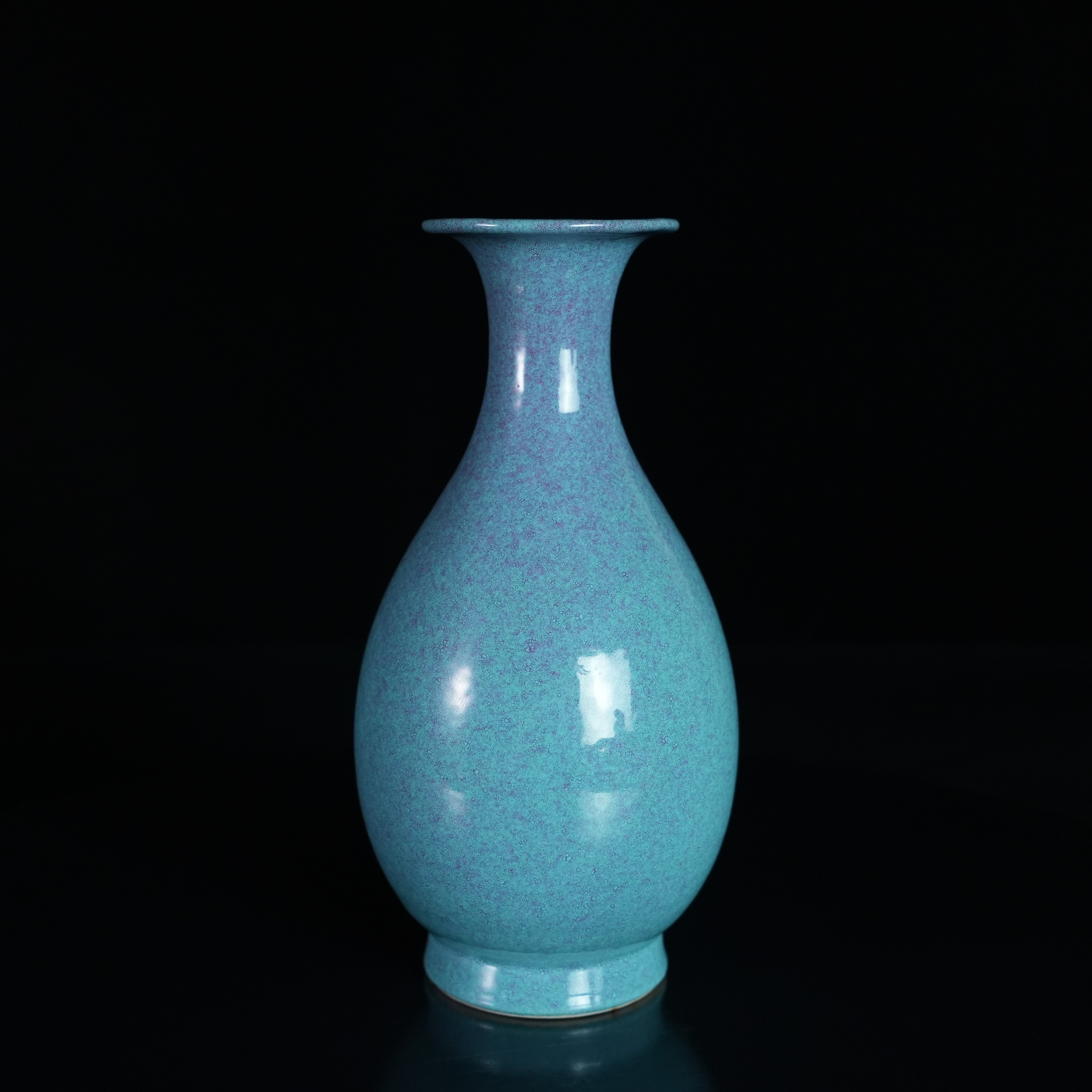 LXZ241117013【十竹斋】清光绪炉钧釉玉壶春赏瓶