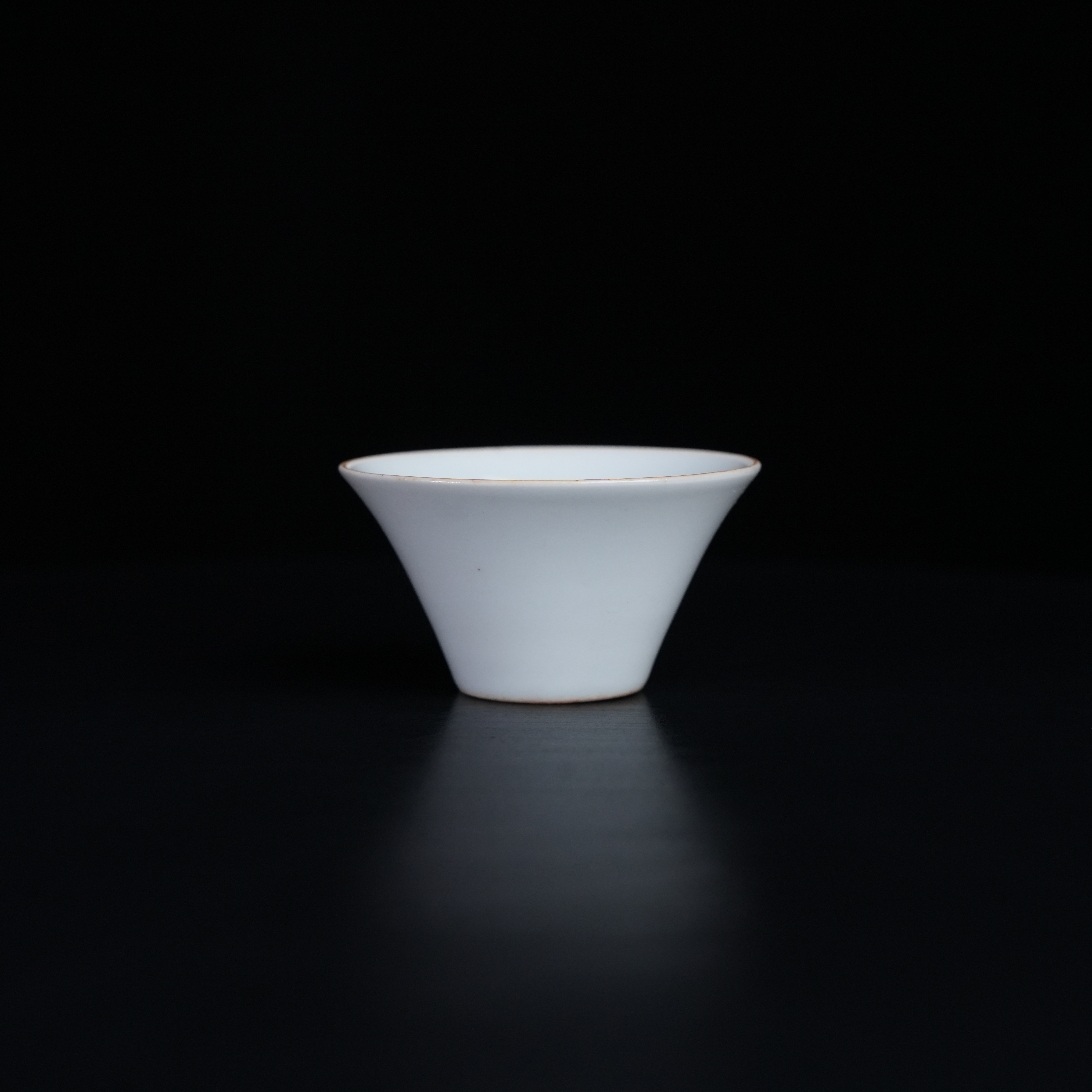 LAAA240603027【十竹斋】晚清民国白釉马蹄杯