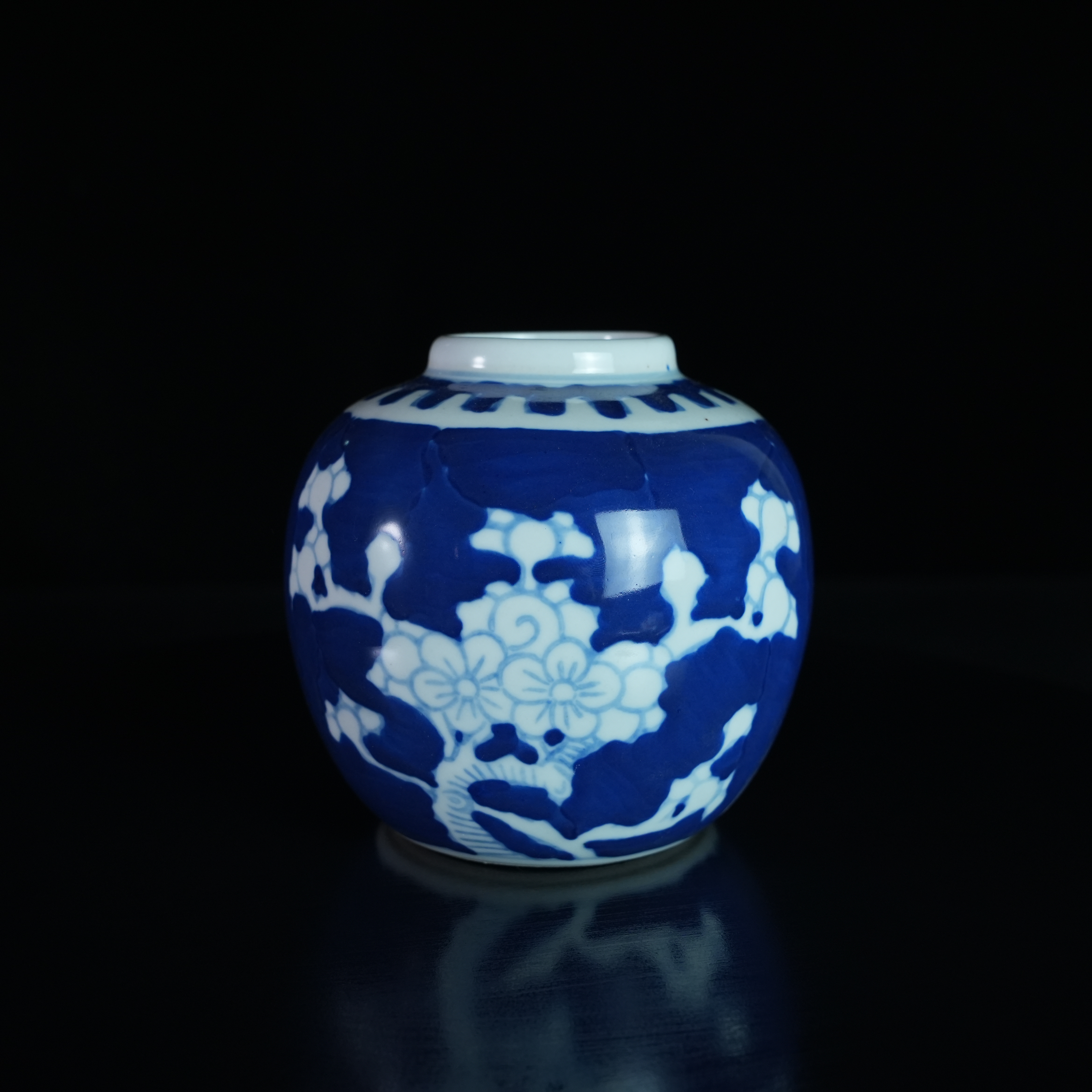 LABC241126013【十竹斋】民国青花冰梅纹罐