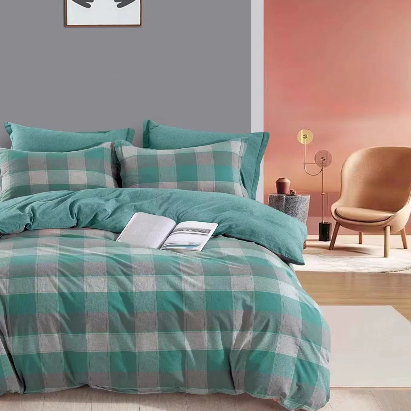 2纯棉床品新品四件套 床单 被套 床盖 冬被1.5米 2米 2.2米  简约