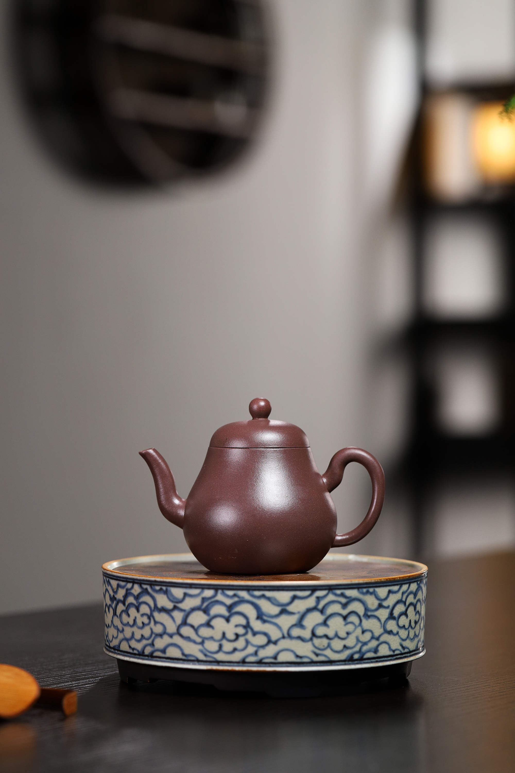 原矿紫砂壶宜兴天青泥功夫茶具泡茶器 高梨壶 200cc（精品）