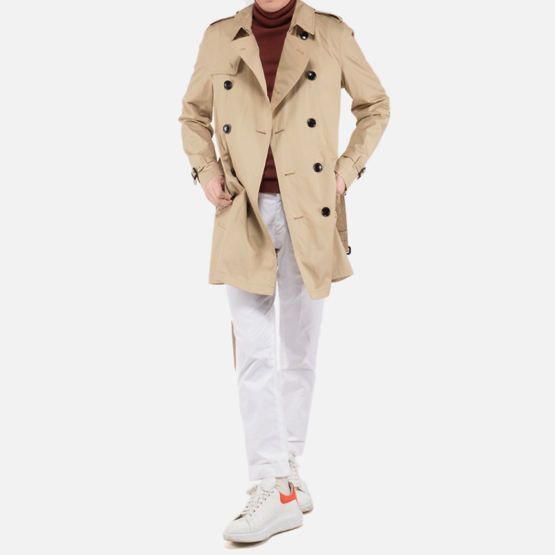 【保税仓 专柜21000】Burberry 男士中长款风衣 80526281 001